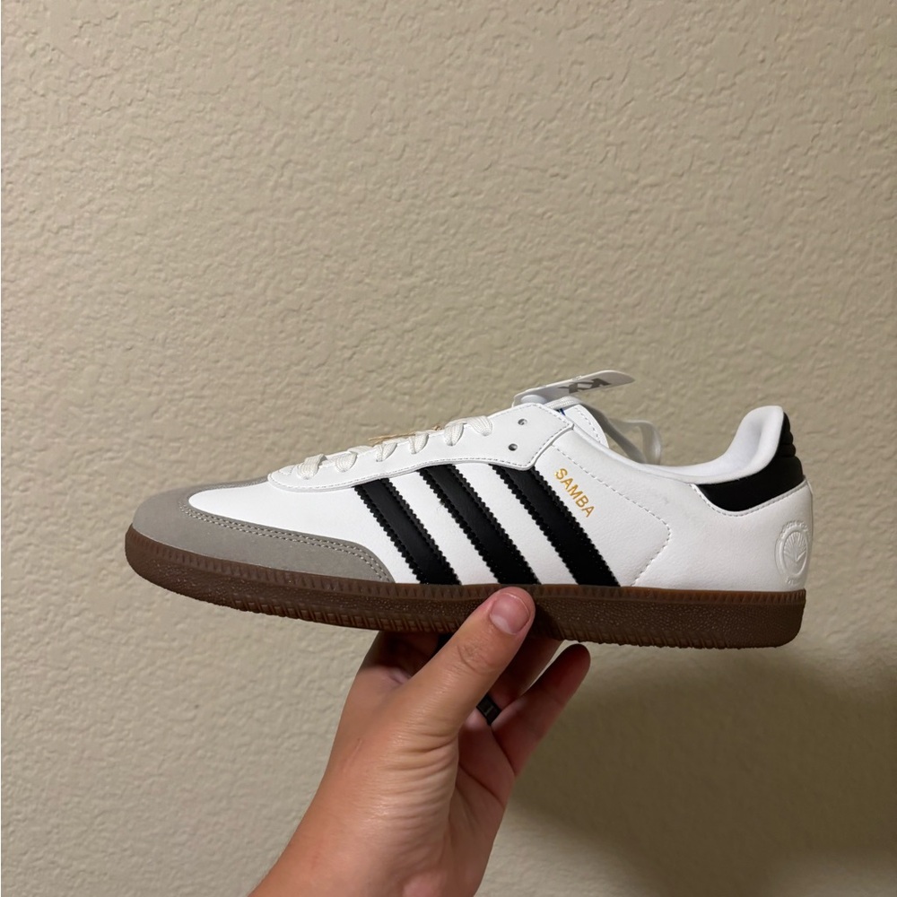 Adidas Samba White and Black Trainers